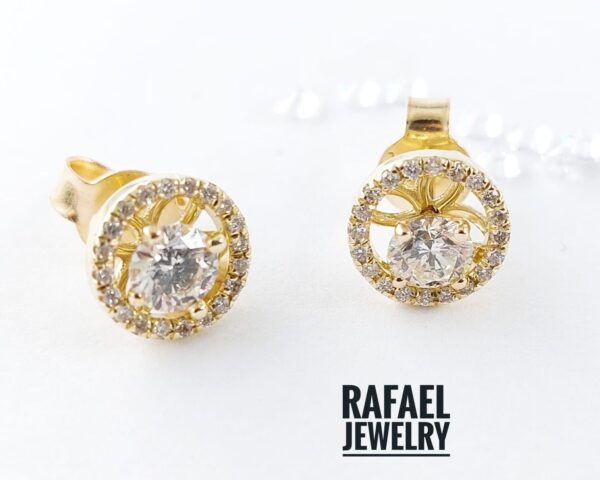 Transformer earrings with natural diamonds