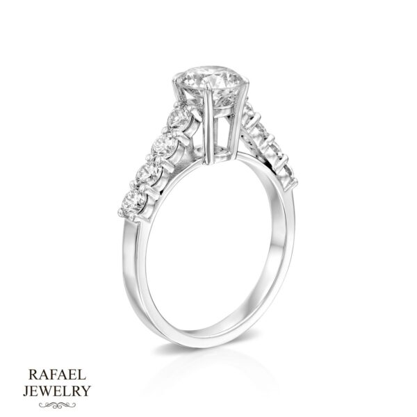 Gold ring with natural diamonds - Image 4