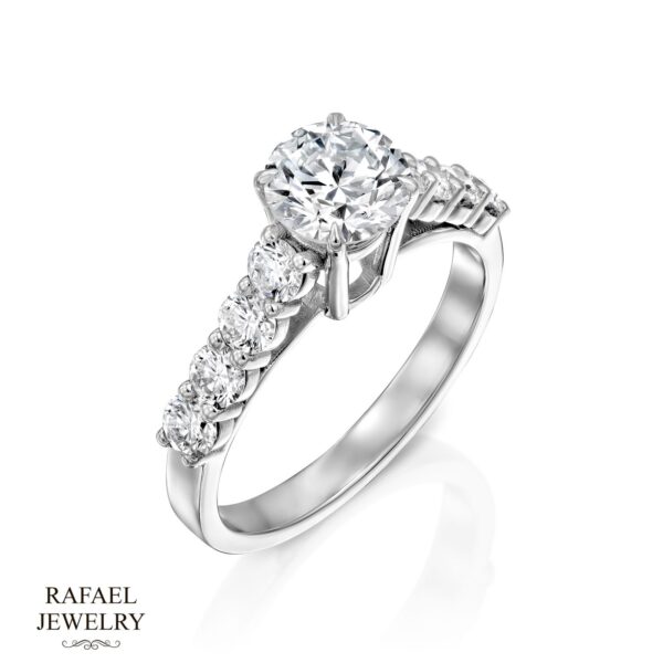 Gold ring with natural diamonds - Image 5