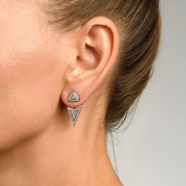 Transformable earrings with natural diamonds - Image 2